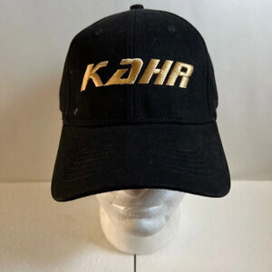 NWT KAHR Embroidered Golden Logo Adjustable Cap Hat - Black O/S